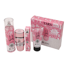 KIT CREMA + SPLAHS + PERFUME YARA (FEMENINO)