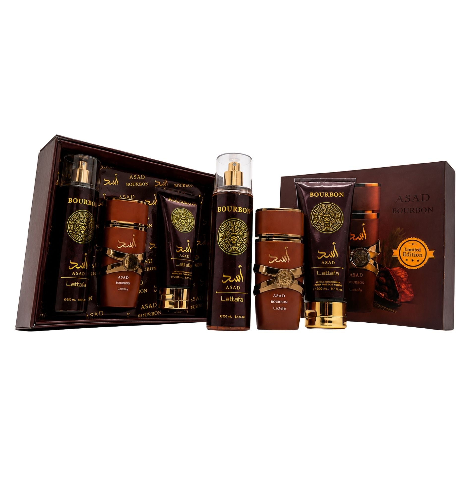KIT CREMA + SPLAHS + PERFUME ASAD BURBON (MASCULINO)