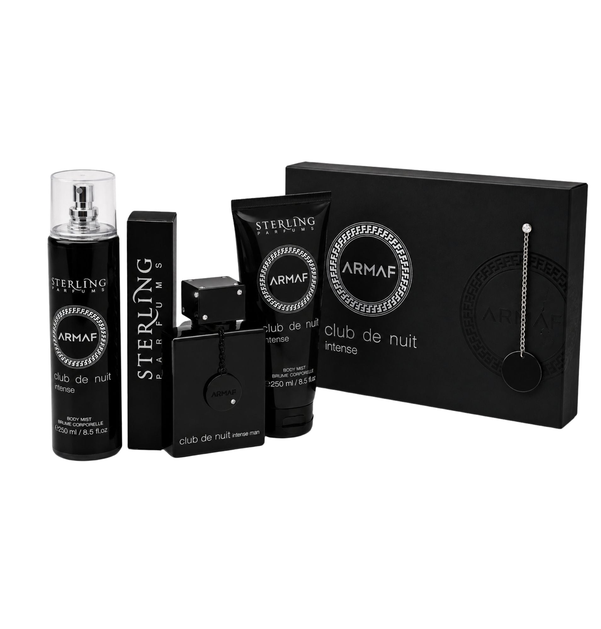 KIT CREMA + SPLAHS + PERFUME CLUB DE NUIT+ PERFUME 30 ML (MASCULINO)