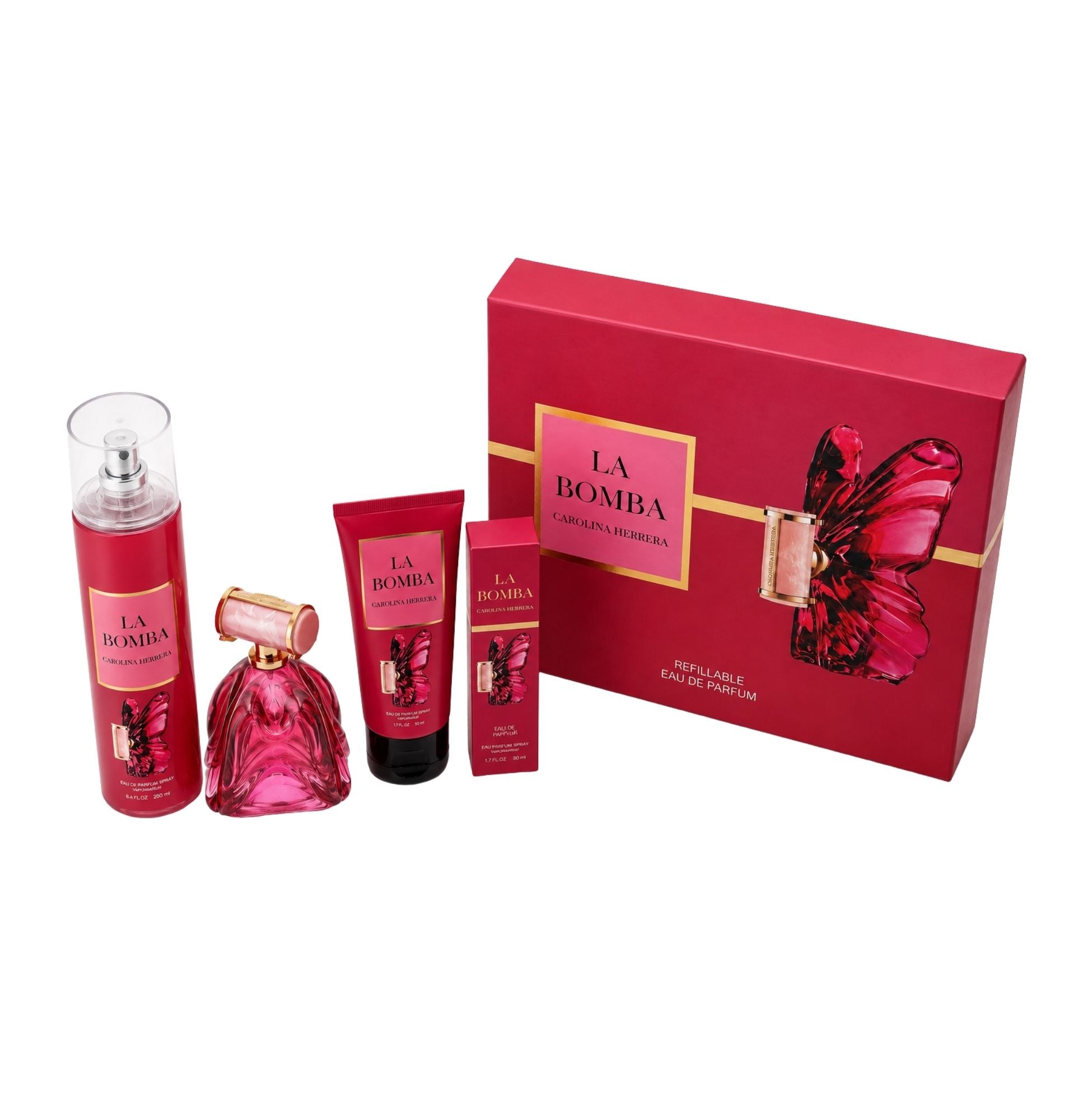 KIT CREMA + SPLAS + PERFUME LA BOMBA + PERFUME 30ML (FEMENINO)