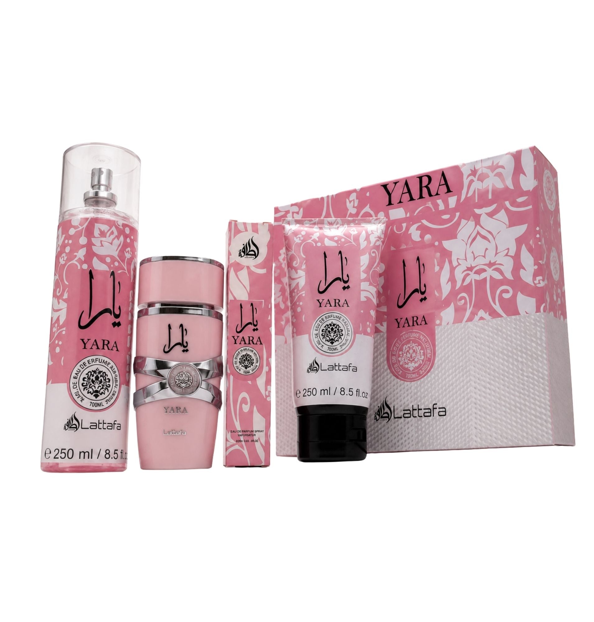 KIT CREMA + SPLAHS + PERFUME YARA (FEMENINO)