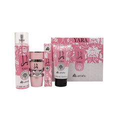 KIT CREMA + SPLAHS + PERFUME YARA (FEMENINO)